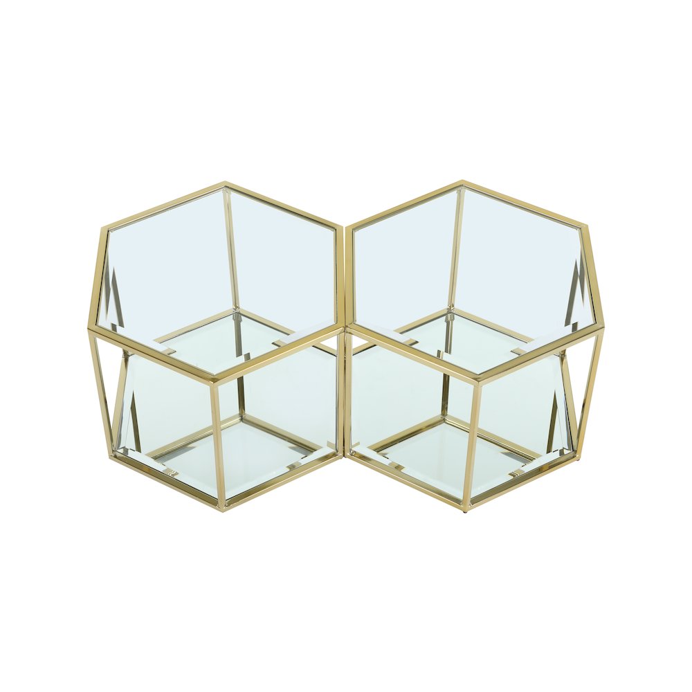 Sei Brushed Gold Coffee Table. Picture 3