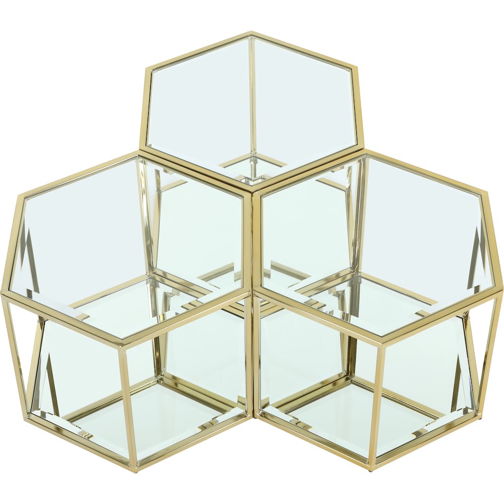 Sei Brushed Gold Coffee Table. Picture 3