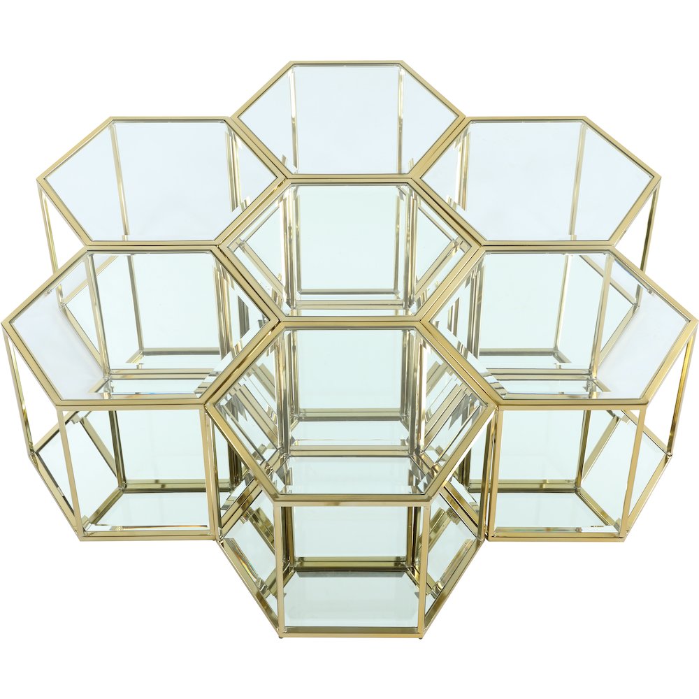 Sei Brushed Gold Coffee Table. Picture 3