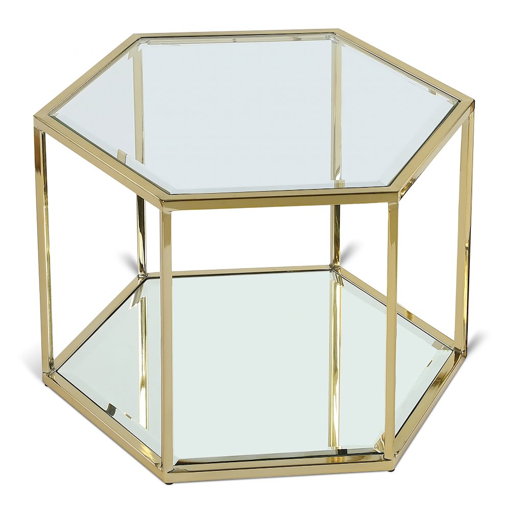 Sei Brushed Gold Coffee Table. Picture 1