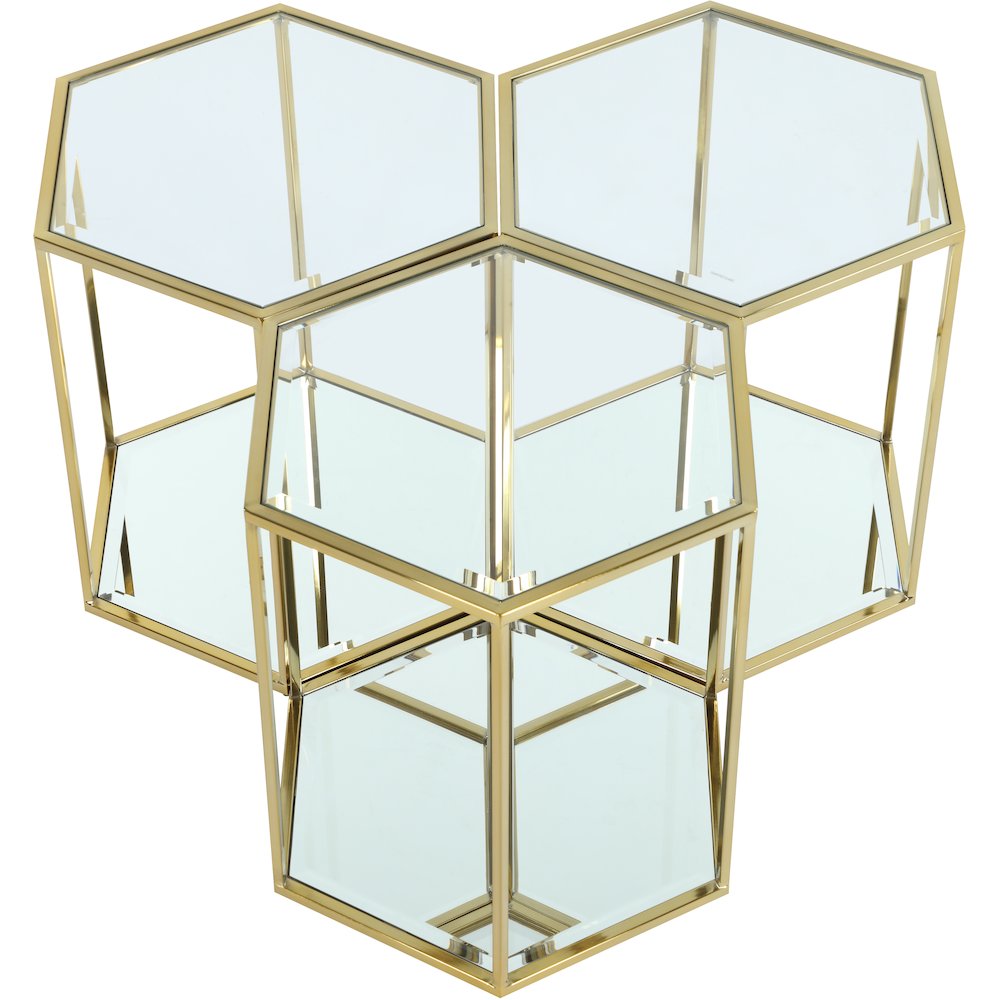Sei Brushed Gold End Table. Picture 3