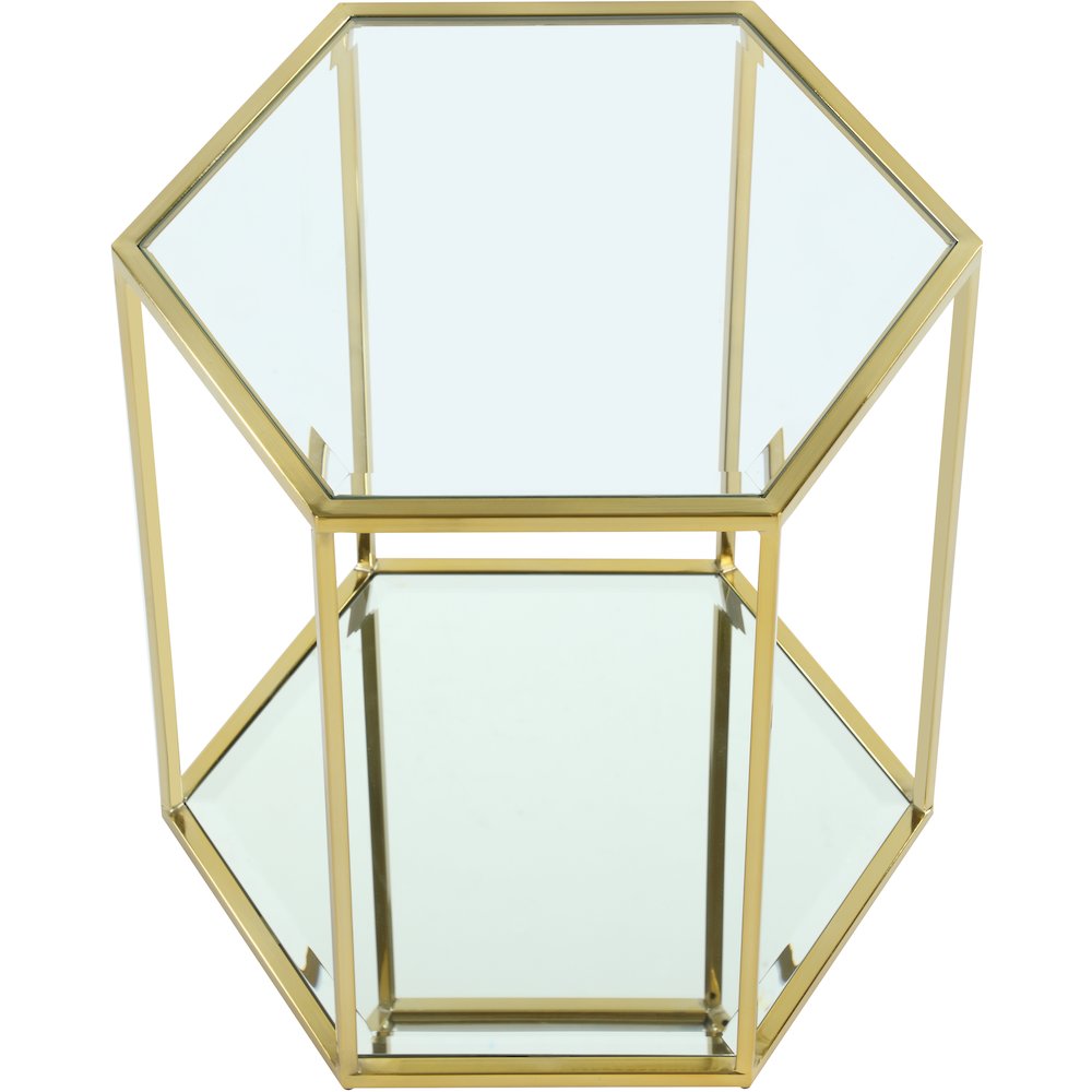 Sei Brushed Gold End Table. Picture 3