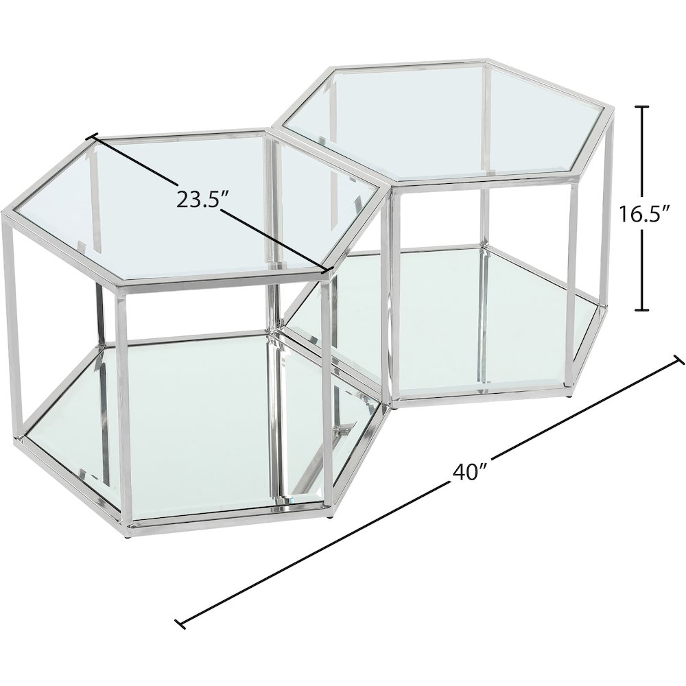 Sei Chrome Coffee Table. Picture 4