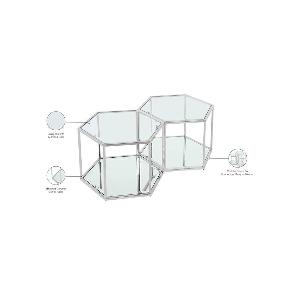 Sei Chrome Coffee Table. Picture 5