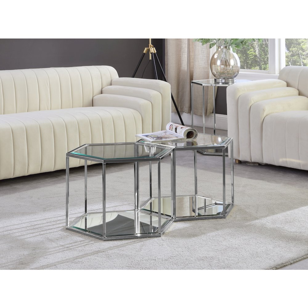 Sei Chrome Coffee Table. Picture 2