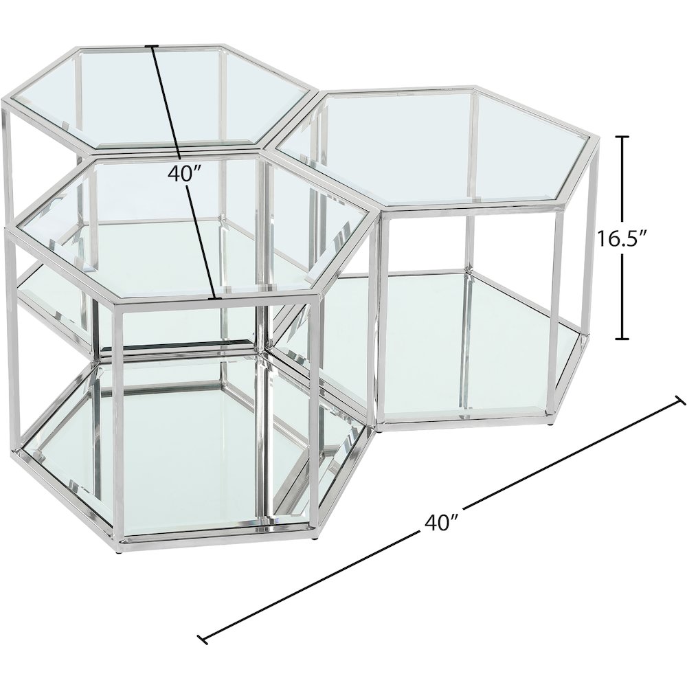 Sei Chrome Coffee Table. Picture 4