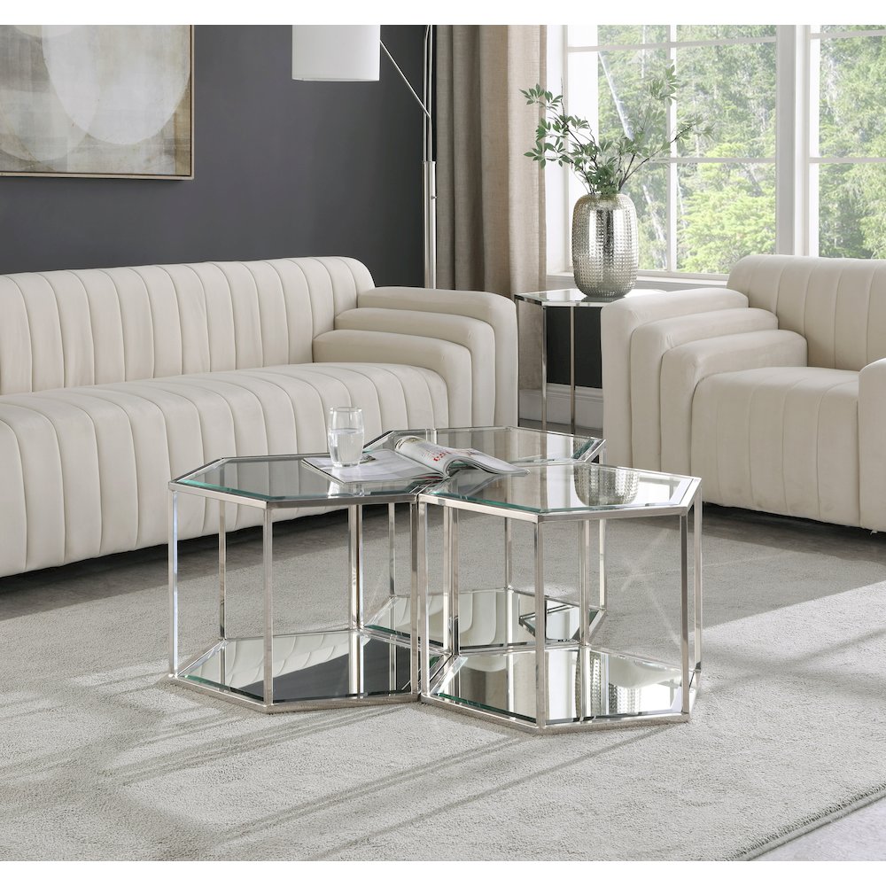 Sei Chrome Coffee Table. Picture 2