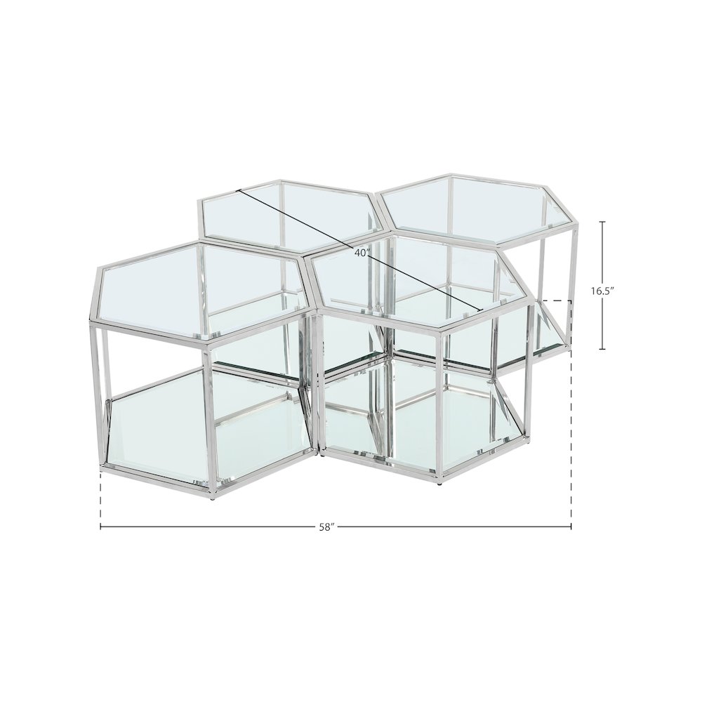 Sei Chrome Coffee Table. Picture 4