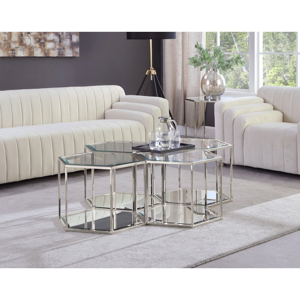 Sei Chrome Coffee Table. Picture 2