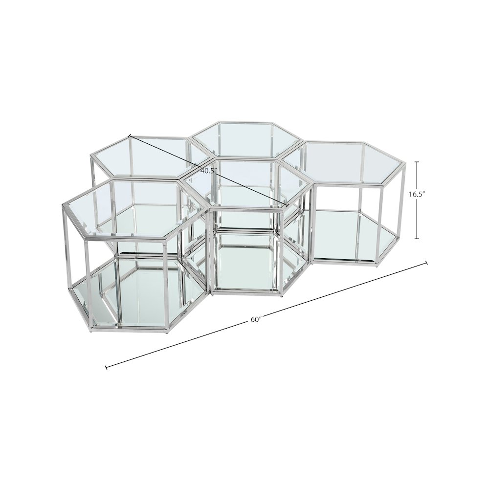 Sei Chrome Coffee Table. Picture 4
