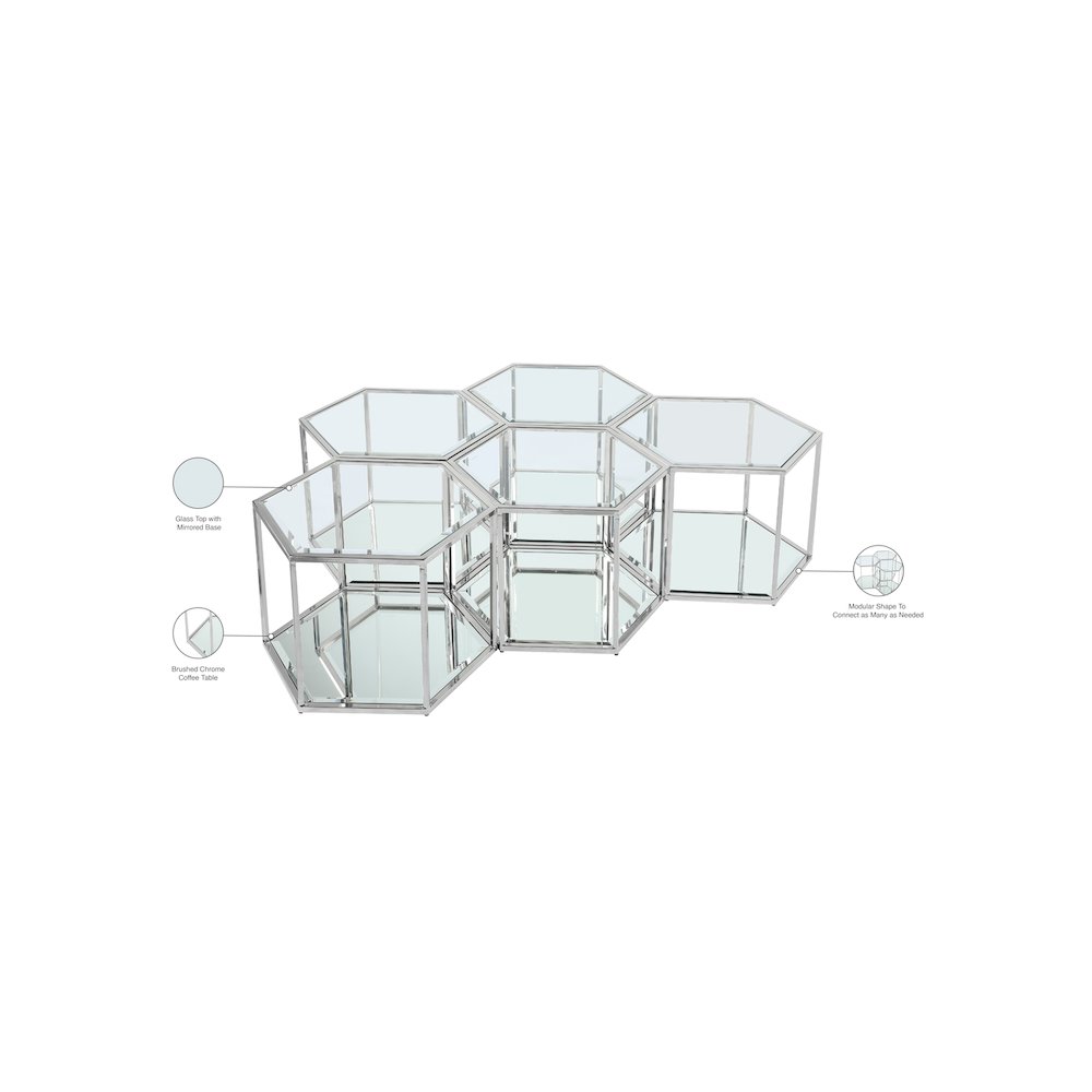 Sei Chrome Coffee Table. Picture 5