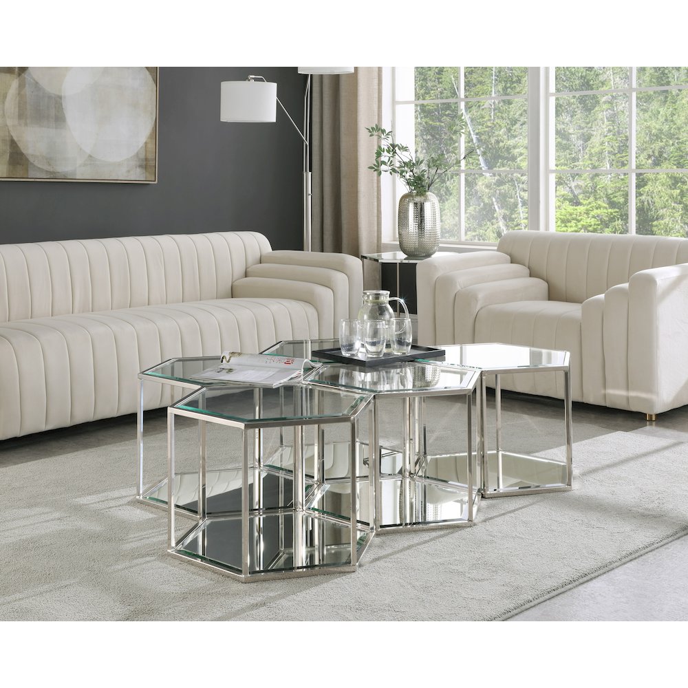 Sei Chrome Coffee Table. Picture 2