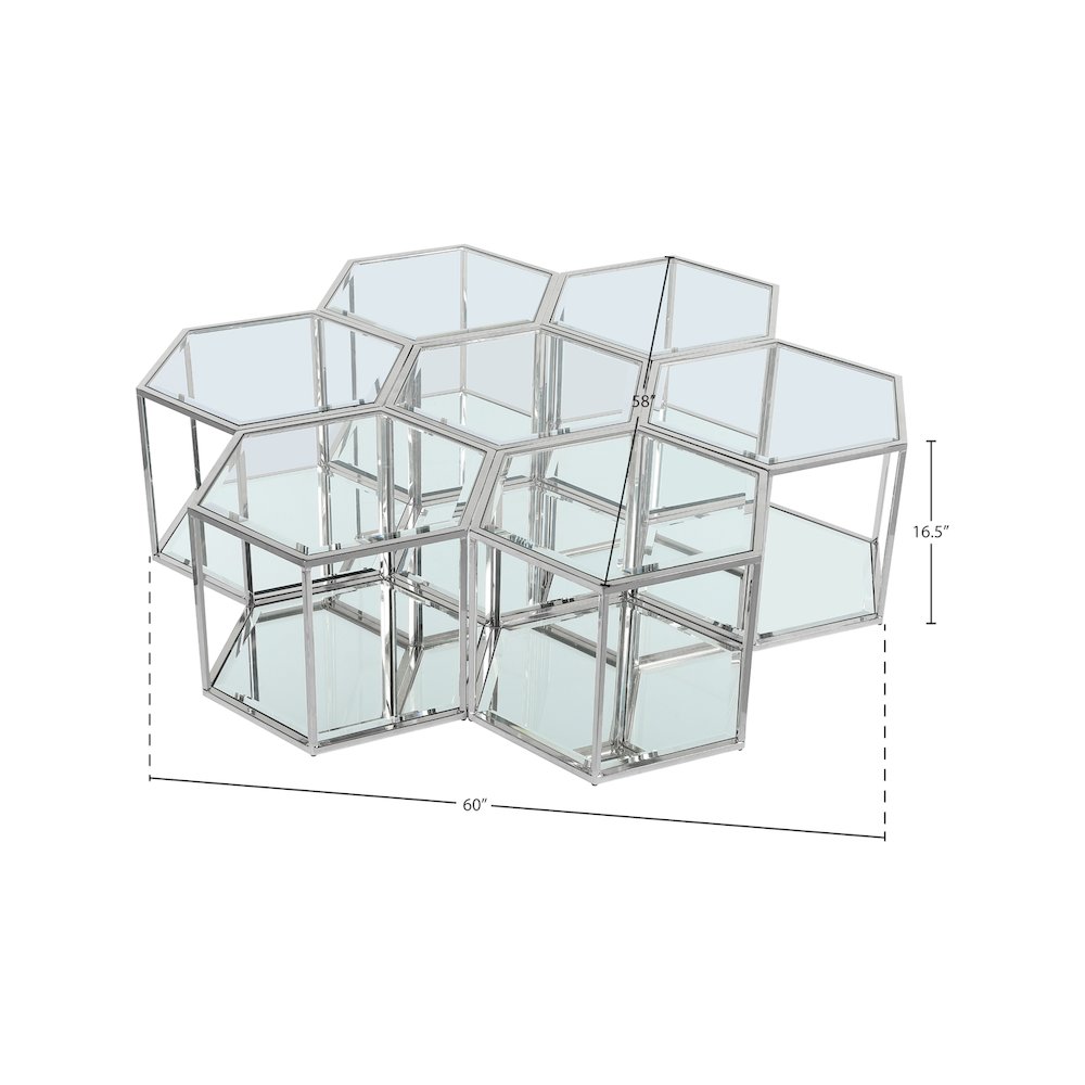 Sei Chrome Coffee Table. Picture 4