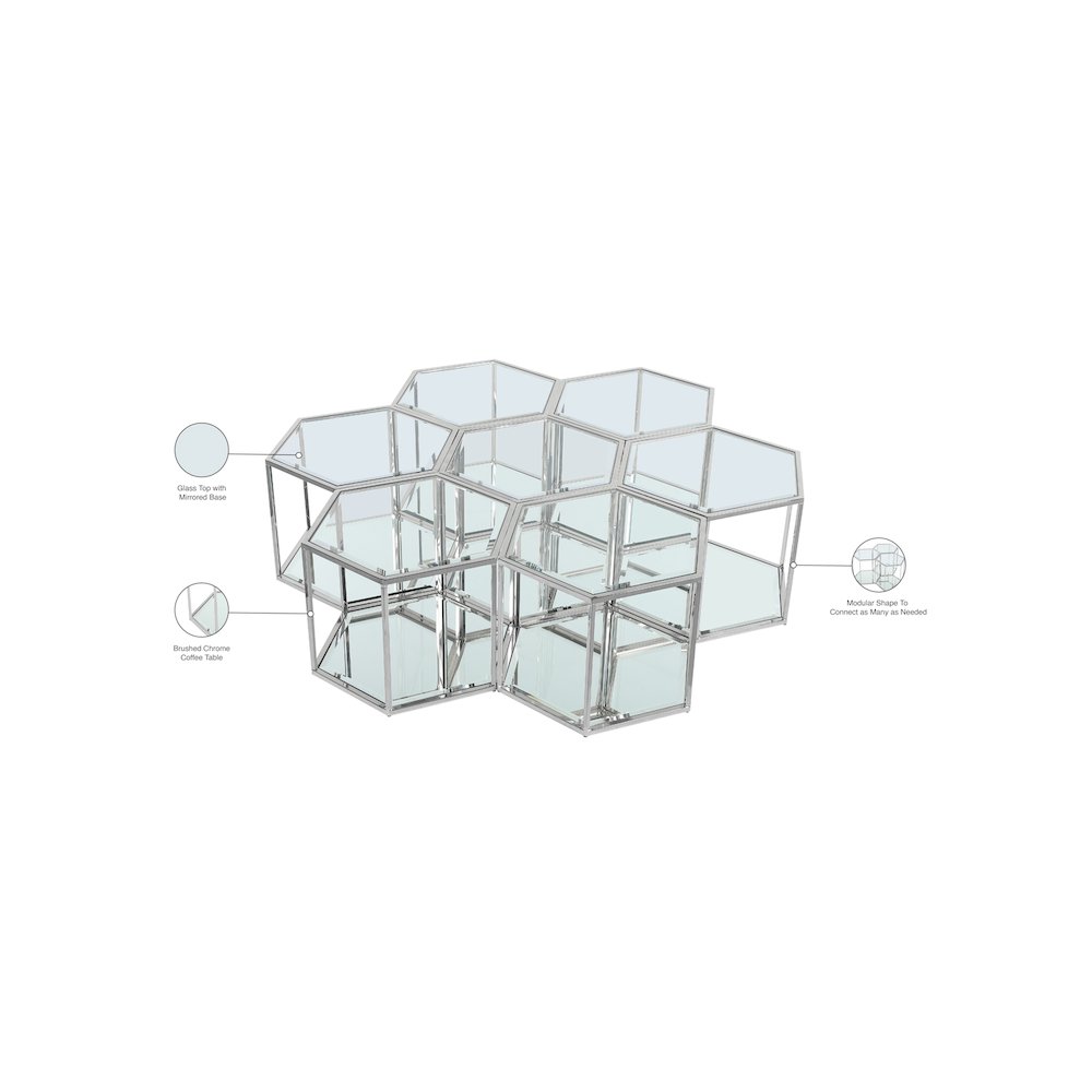 Sei Chrome Coffee Table. Picture 5