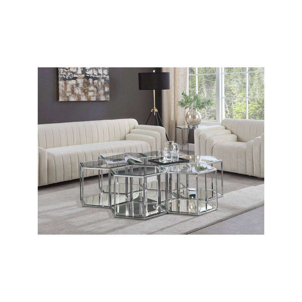Sei Chrome Coffee Table. Picture 2