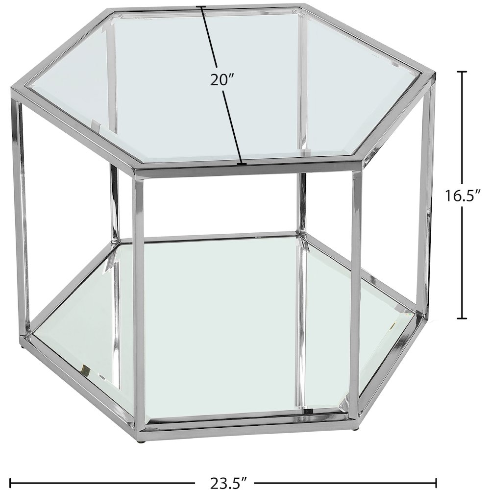 Sei Brushed Chrome Coffee Table. Picture 4