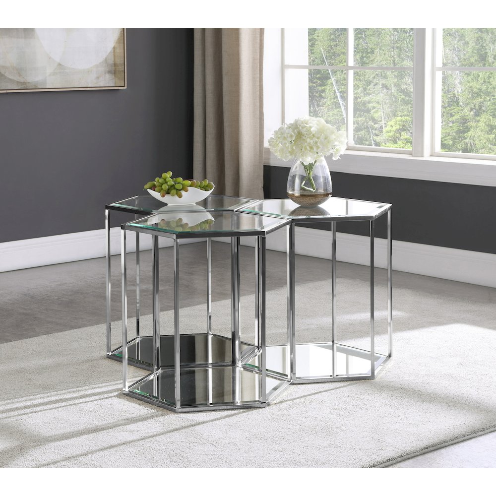 Sei Chrome End Table. Picture 2