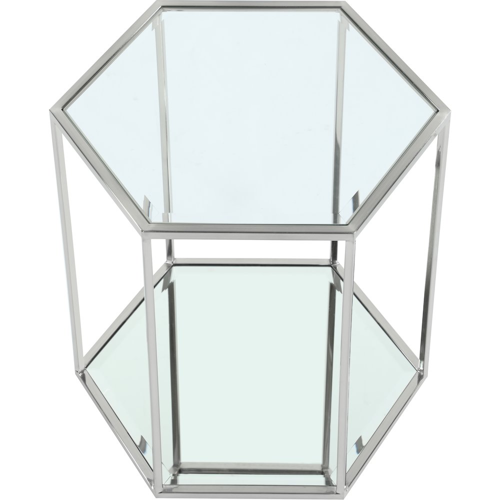 Sei Brushed Chrome End Table. Picture 3