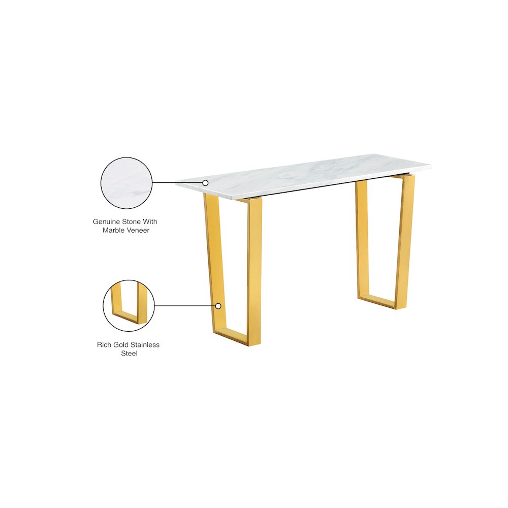 Cameron Gold Console Table. Picture 4