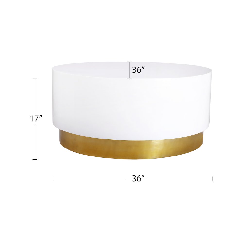 Deco White/Gold Coffee Table. Picture 3