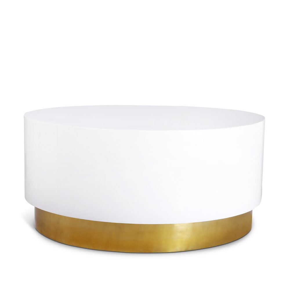 Deco White/Gold Coffee Table. Picture 1