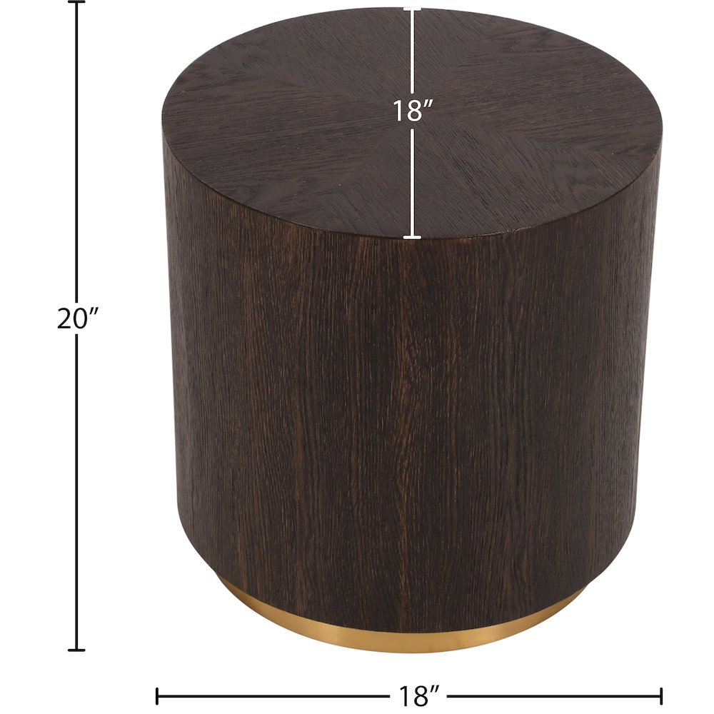 Nile Brown Oak End Table. Picture 7