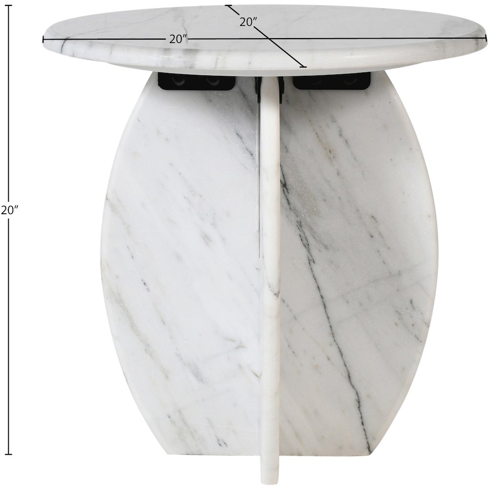 Formentera White End Table. Picture 6