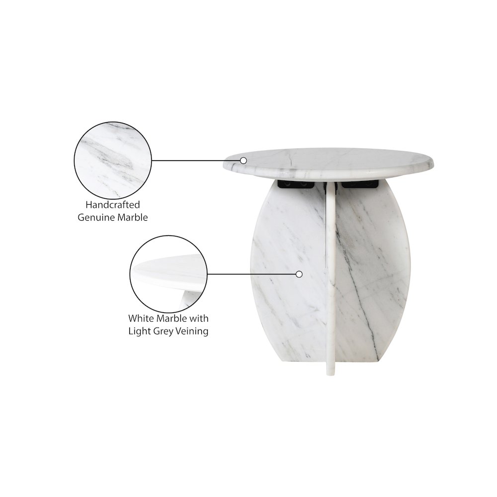 Formentera White End Table. Picture 7