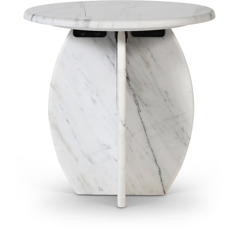Formentera White End Table. Picture 1