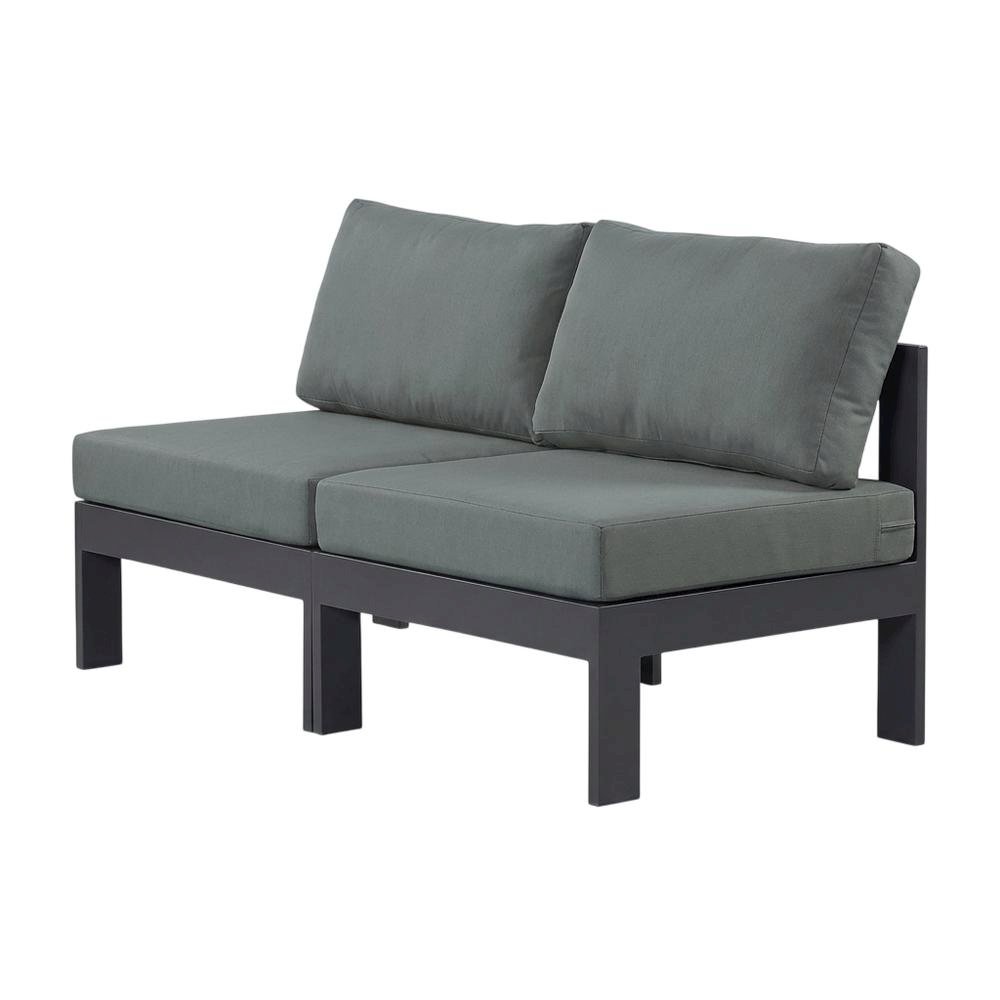 Gray Fabric Outdoor Modular Sofa With Contemporary Style And Comfortable Seating. Picture 1