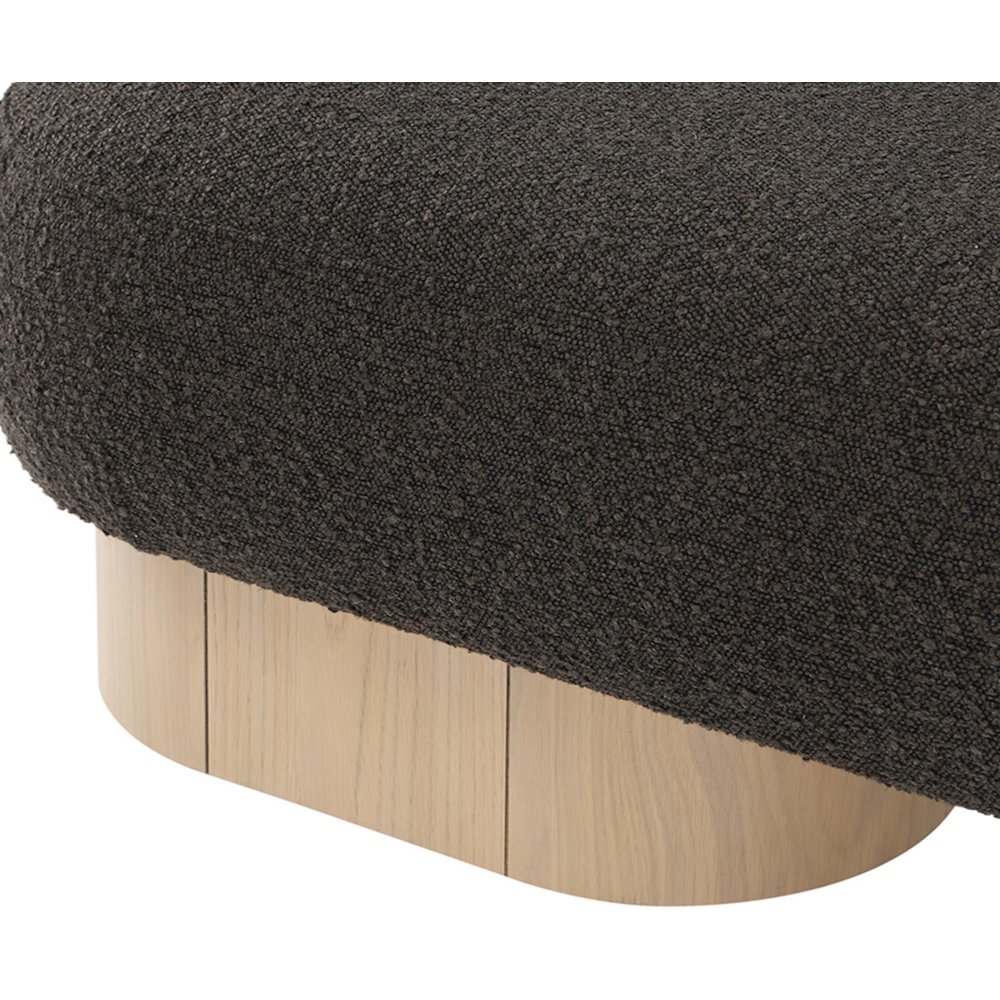 Robertson Brown Boucle Fabric Bench. Picture 7