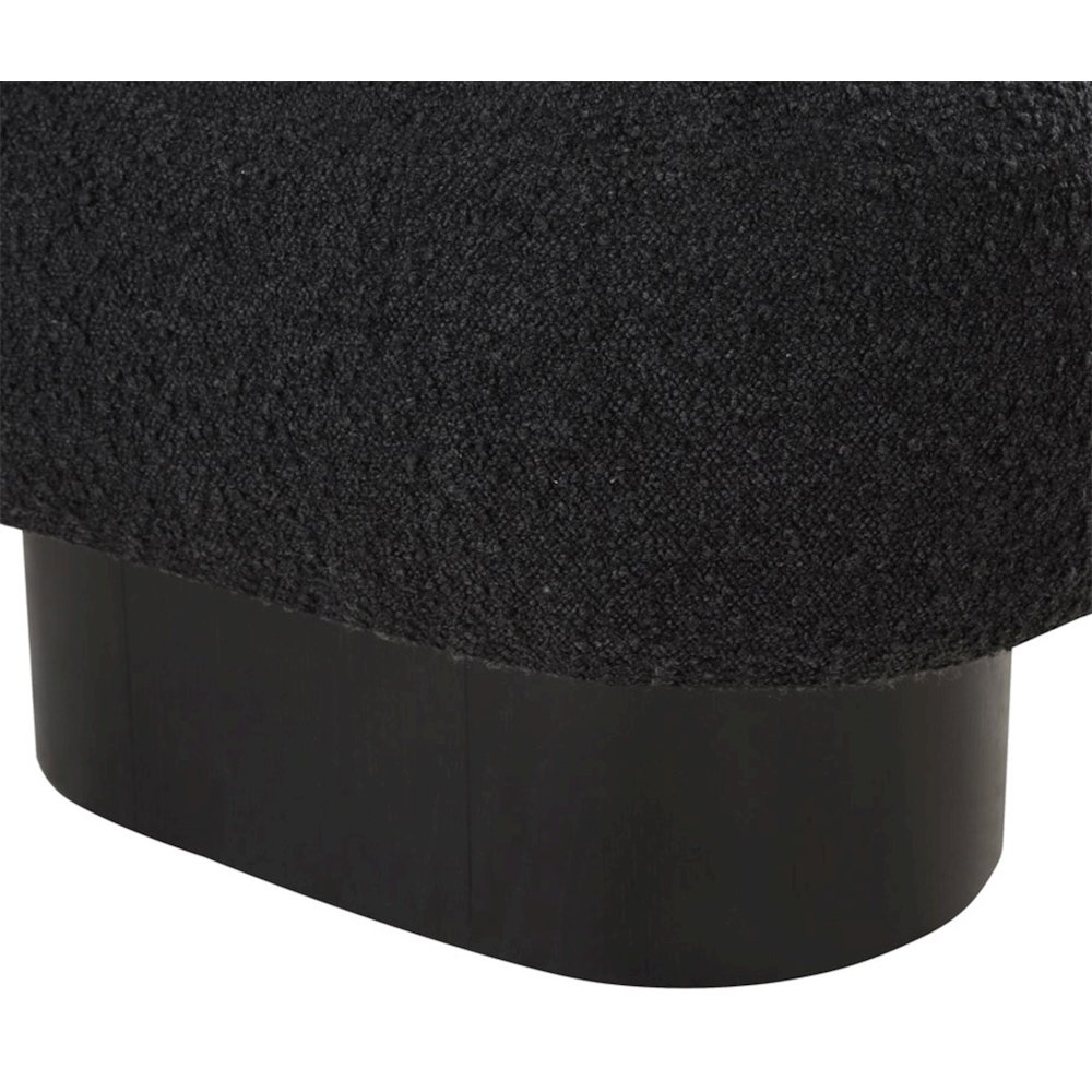 Robertson Black Boucle Fabric Bench. Picture 7