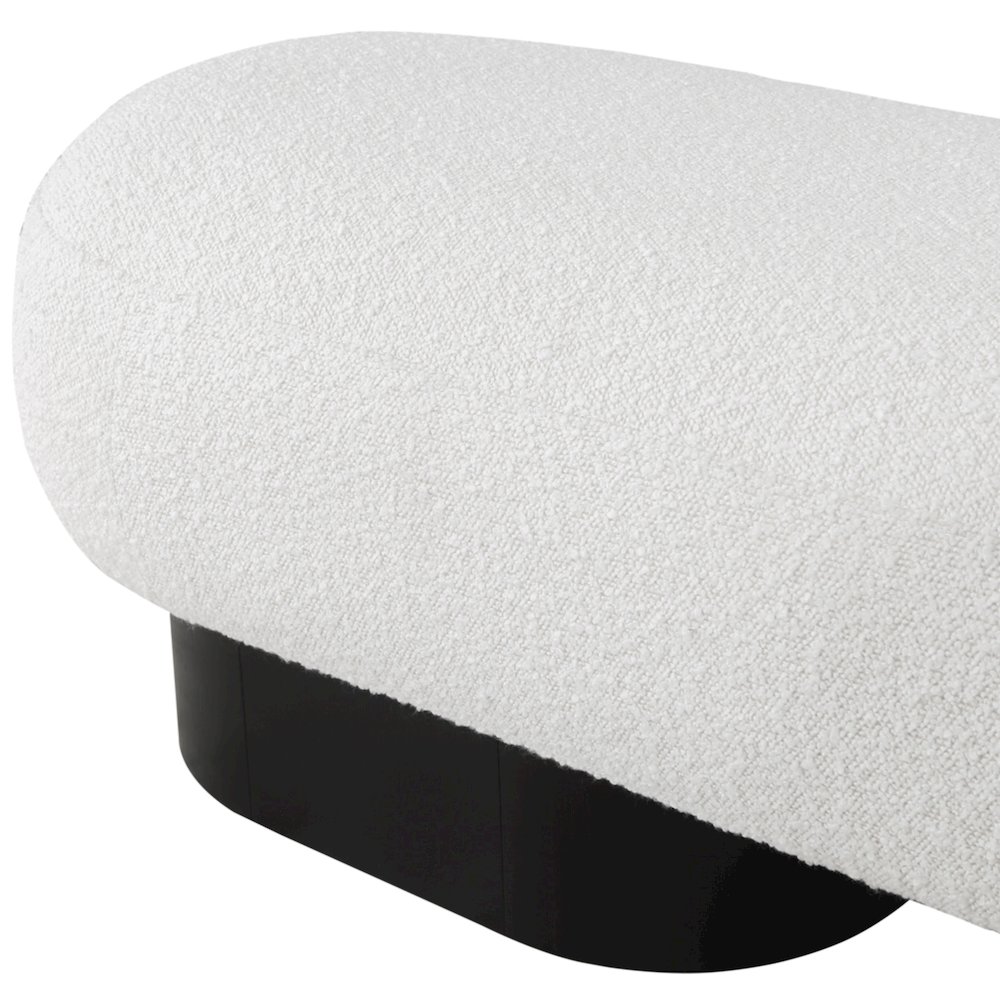 Robertson Cream Boucle Fabric Bench. Picture 6