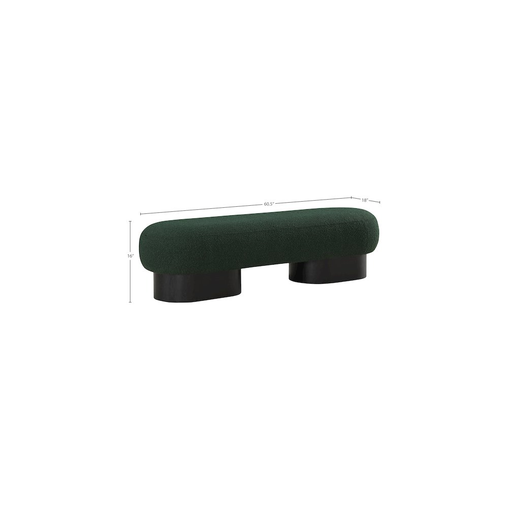 Robertson Green Boucle Fabric Bench. Picture 8