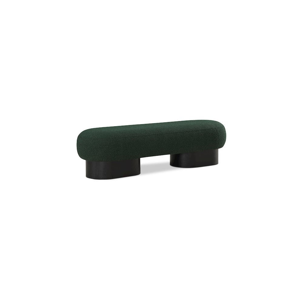 Robertson Green Boucle Fabric Bench. Picture 1