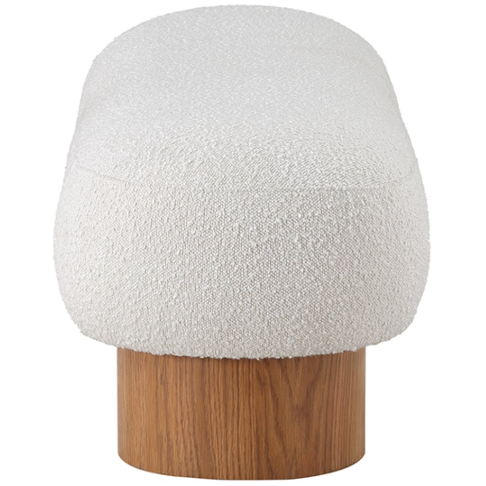Robertson Cream Boucle Fabric Bench. Picture 5
