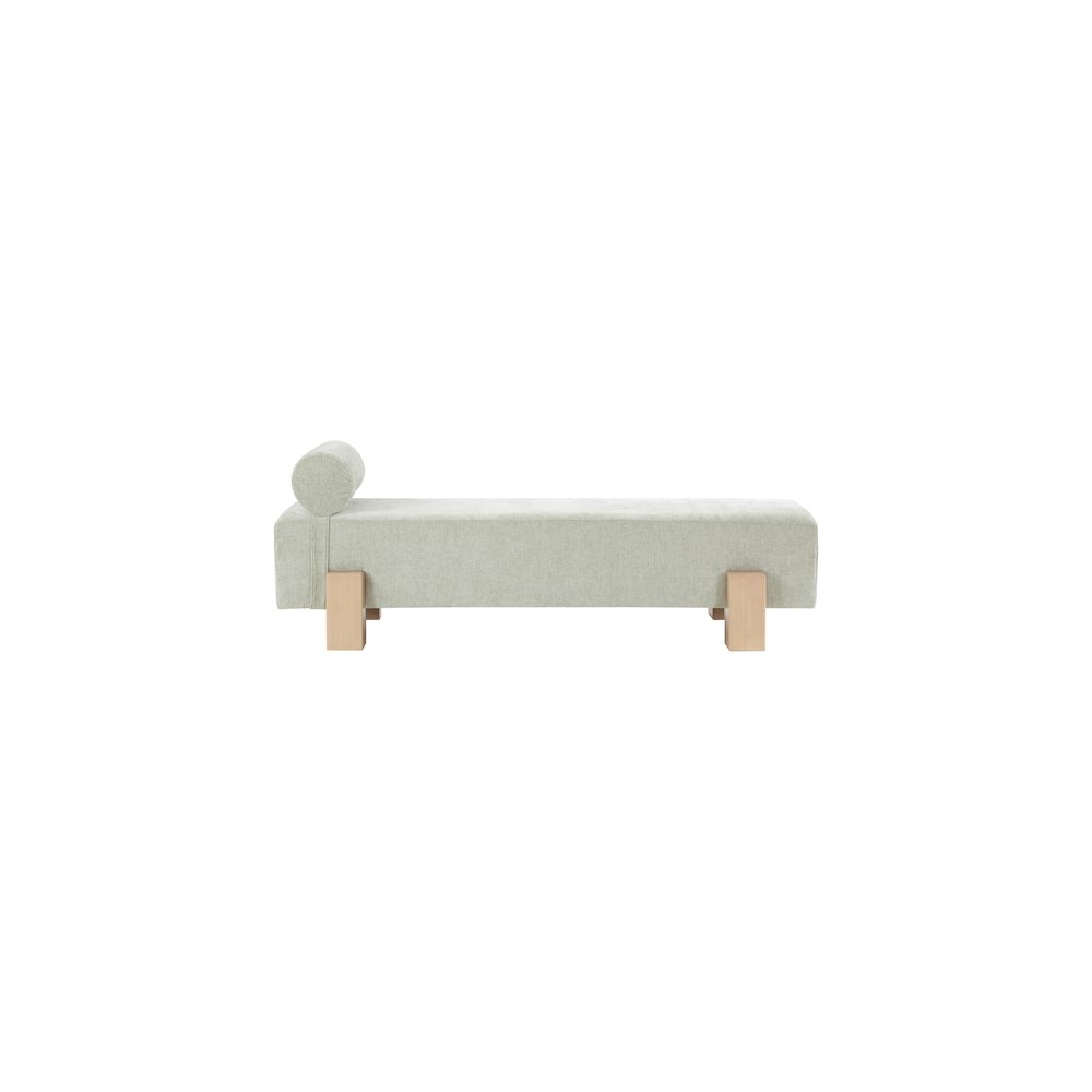 Edison Mint Green Chenille Fabric Bench. Picture 4