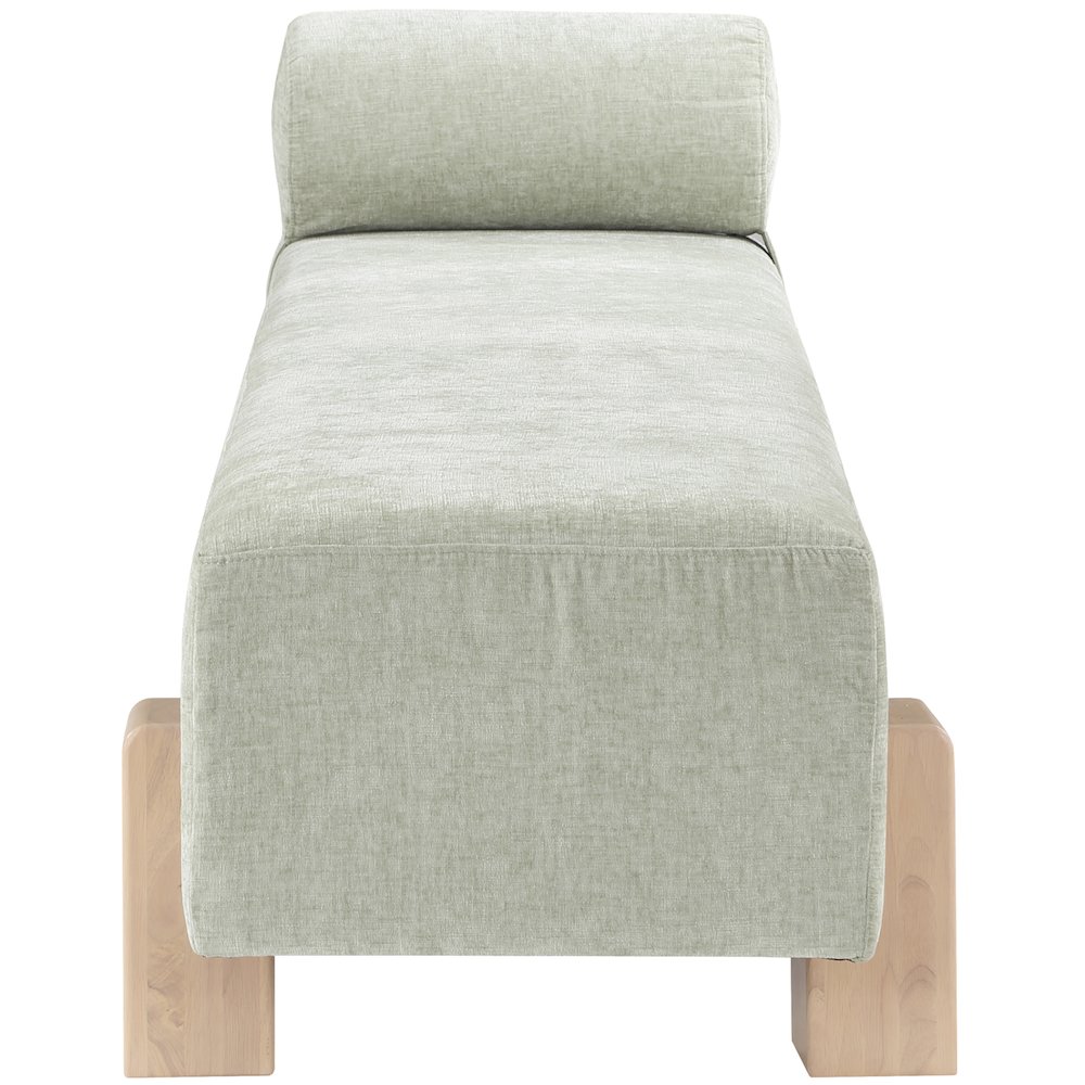 Edison Mint Green Chenille Fabric Bench. Picture 5