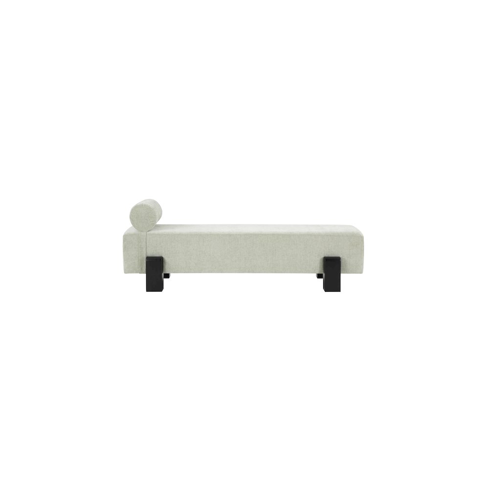 Edison Mint Green Chenille Fabric Bench. Picture 4