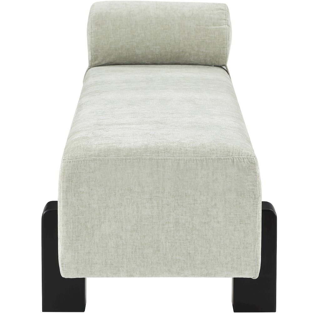 Edison Mint Green Chenille Fabric Bench. Picture 5