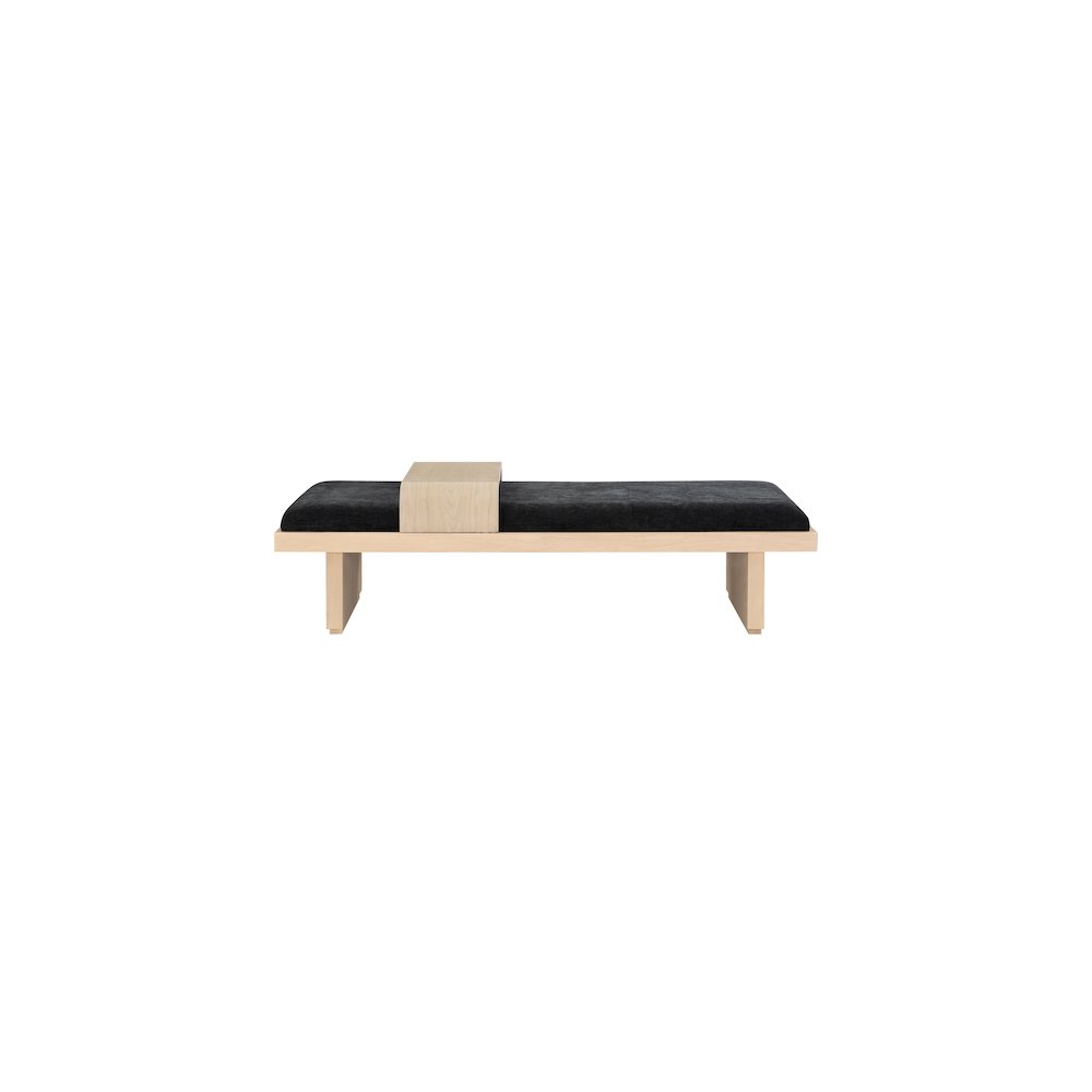 Arlington Black Chenille Fabric Bench. Picture 4