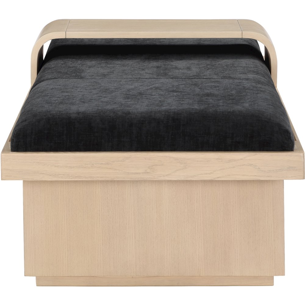 Arlington Black Chenille Fabric Bench. Picture 5