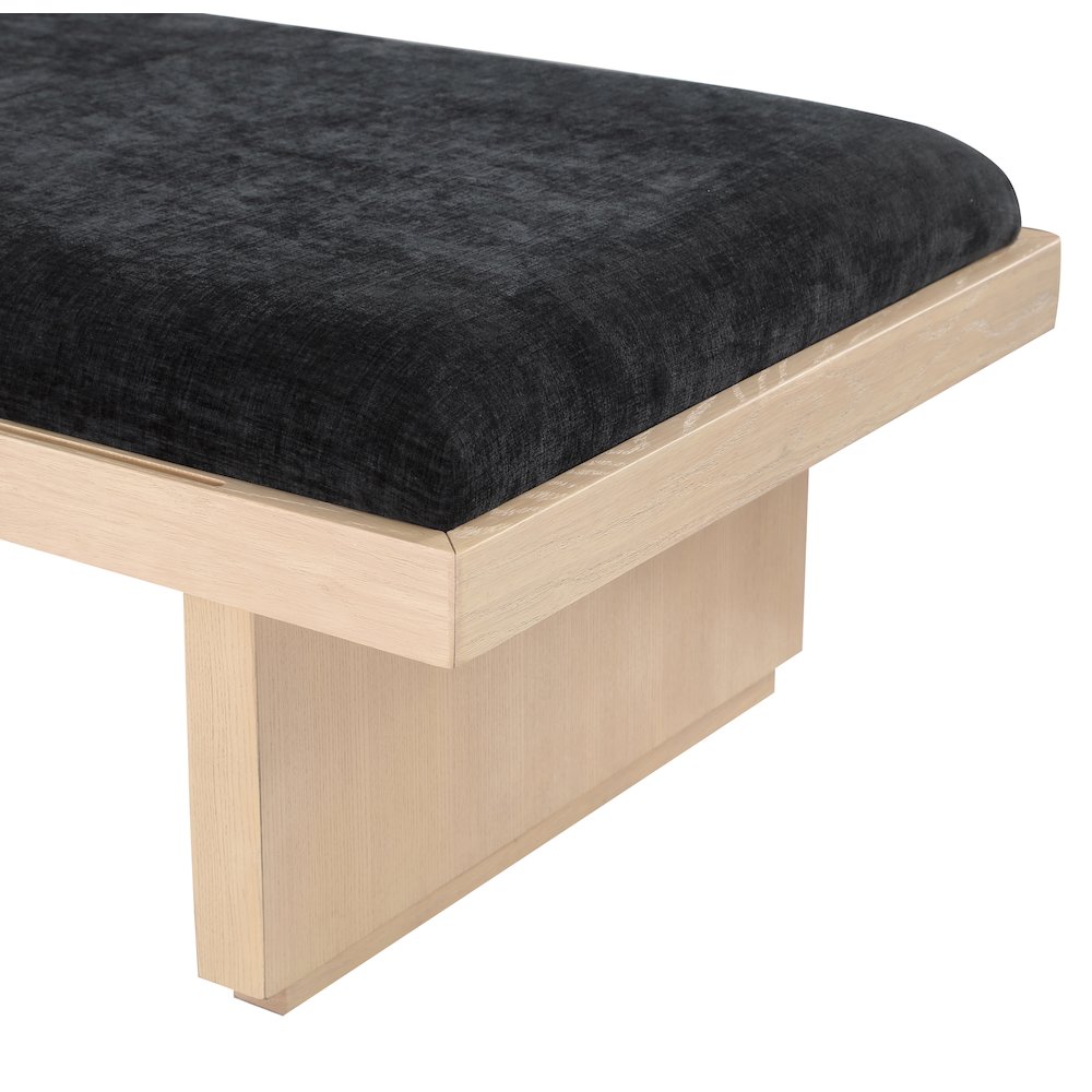 Arlington Black Chenille Fabric Bench. Picture 6