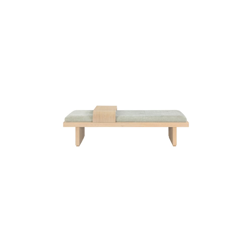 Arlington Mint Green Chenille Fabric Bench. Picture 4