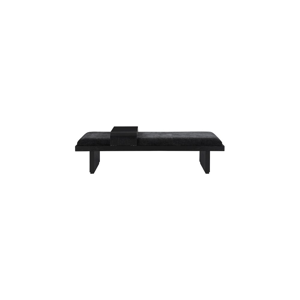 Arlington Black Chenille Fabric Bench. Picture 4