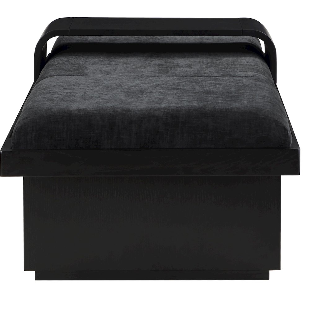 Arlington Black Chenille Fabric Bench. Picture 5