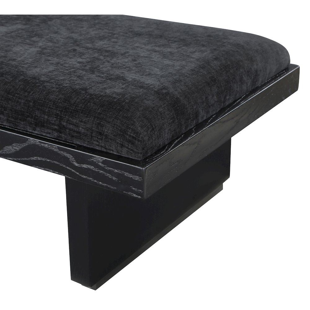 Arlington Black Chenille Fabric Bench. Picture 6