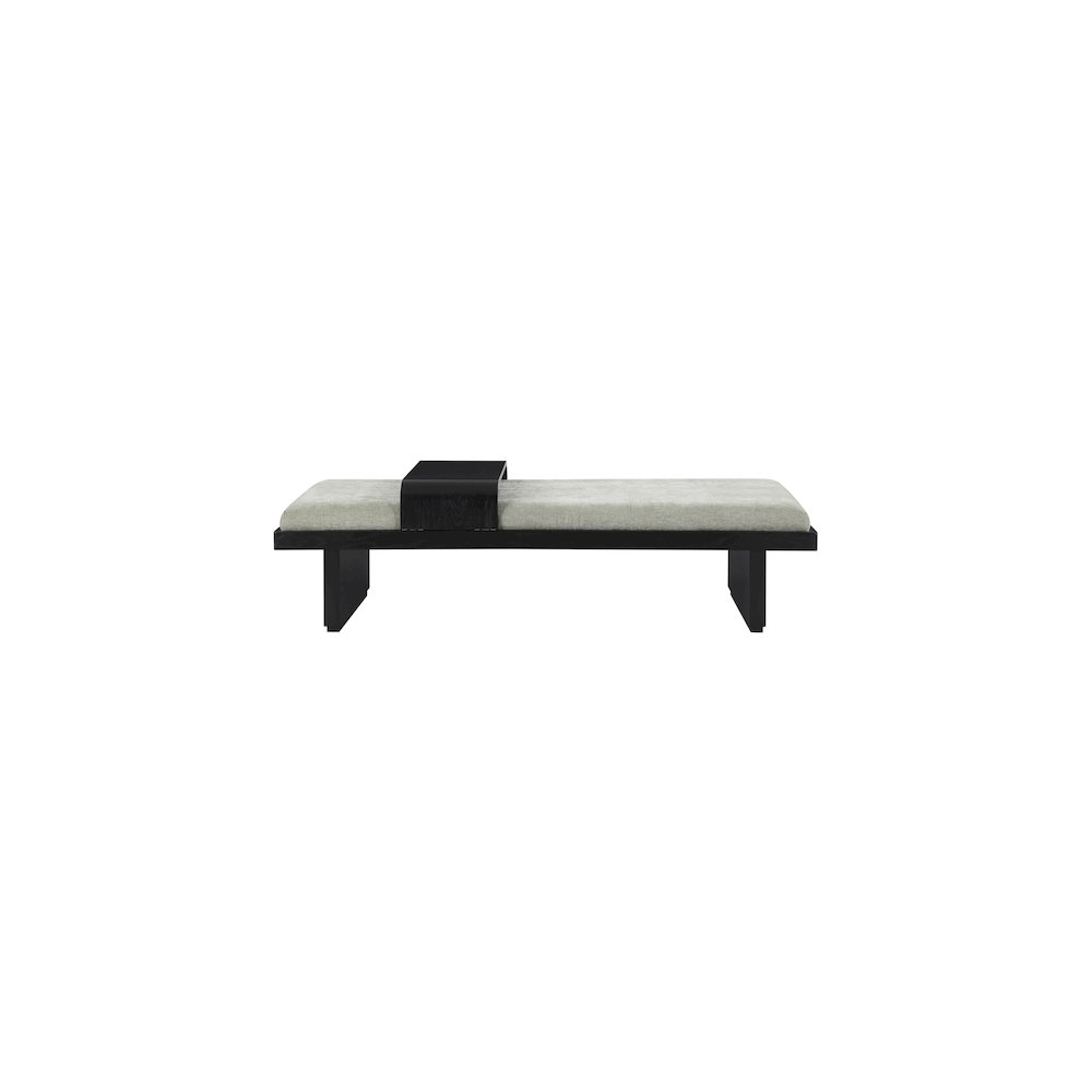 Arlington Mint Green Chenille Fabric Bench. Picture 4