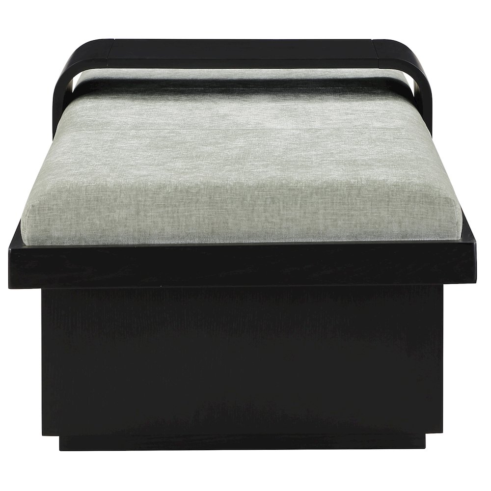 Arlington Mint Green Chenille Fabric Bench. Picture 5
