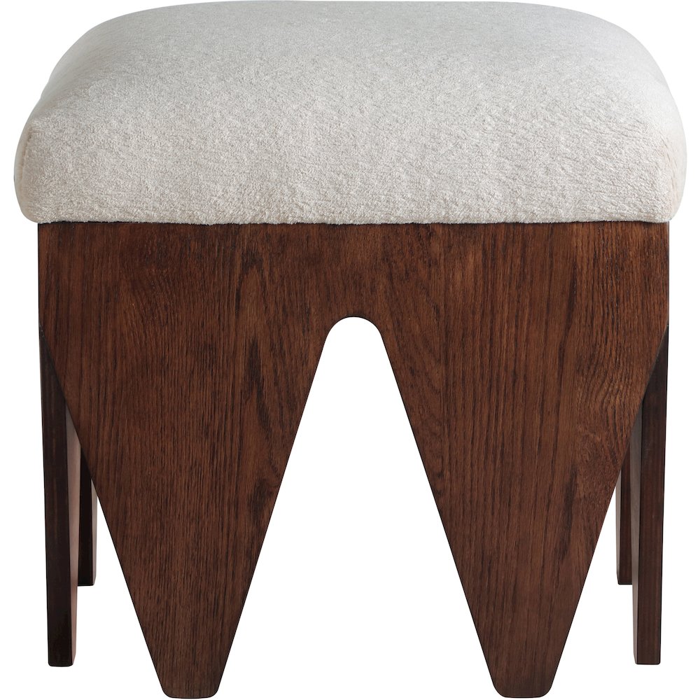 Altair Beige Velour Fur Fabric Bench. Picture 3